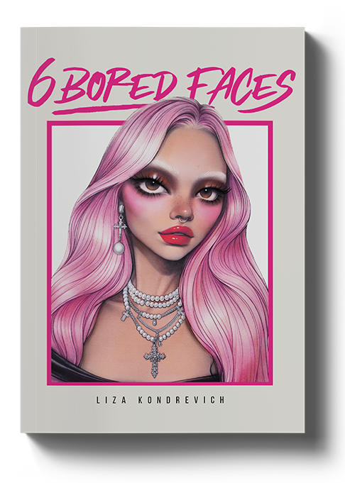 six bored faces template book