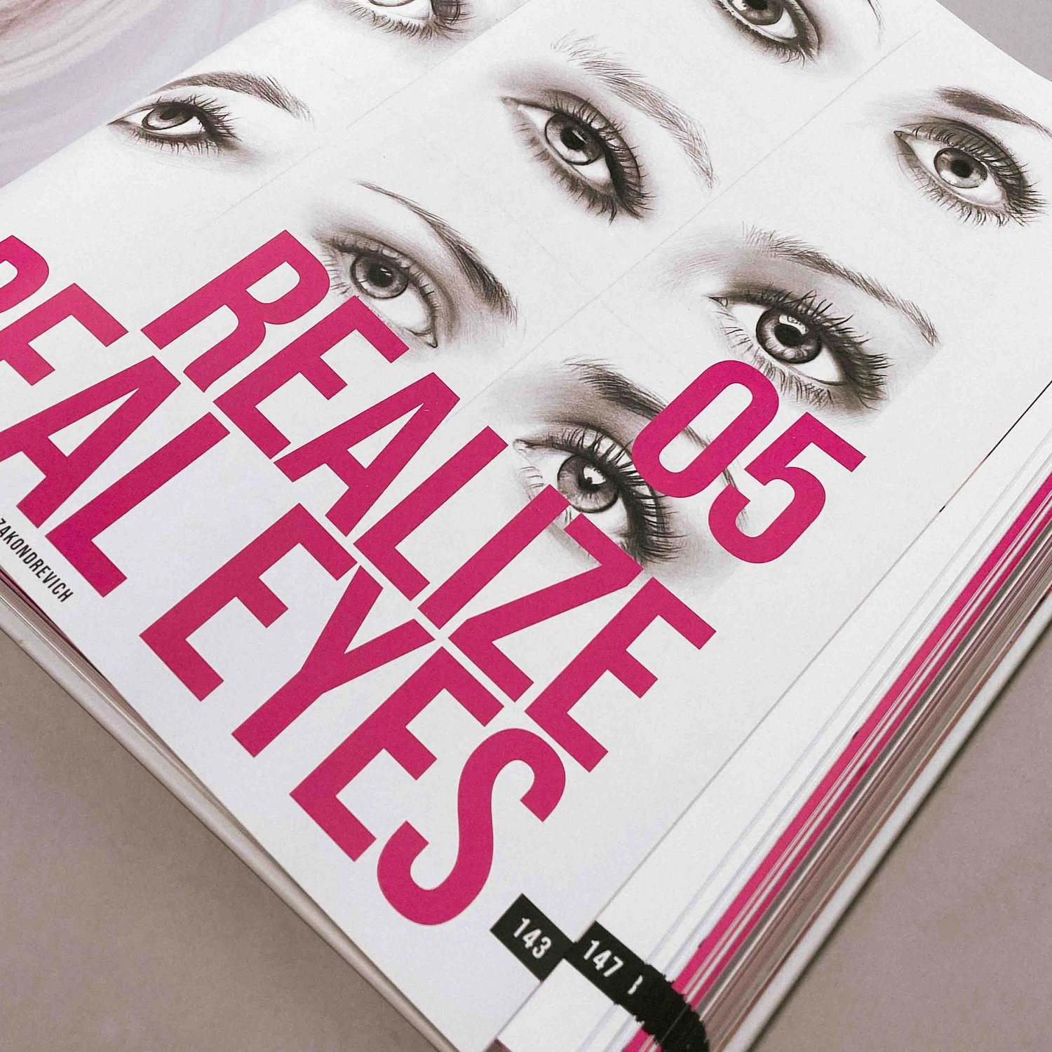 page of the facechart book